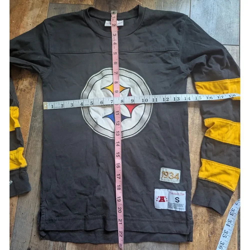 Mitchell & Ness Pittsburgh Steelers Vintage Style Long Sleeve Jersey S